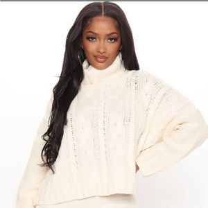 Sweet Simplicity Turtleneck Sweater - Ivory